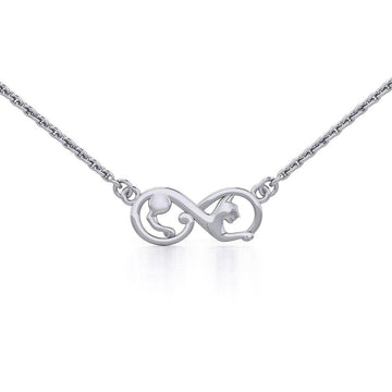 Infinity Cat Silver Necklace TNC489 - Jewelry
